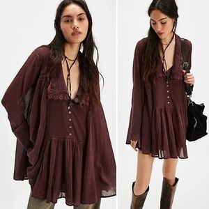 Free People Brown Mini Dress